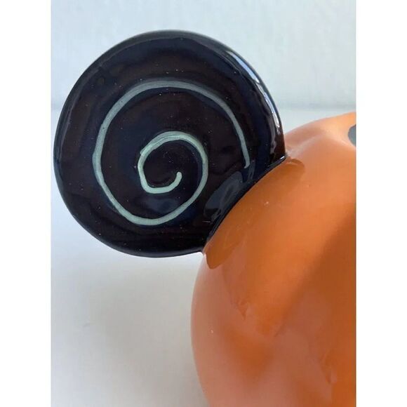 DISNEY Mickey Mouse HALLOWEEN Pumpkin Votive Candle Holder Tea Light Ceramic NEW - Picture 5 of 9